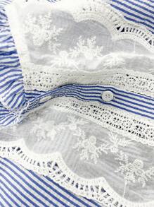 Chiquease Women's Elegant & Fashionable Lace Trim Cap Sleeve Blouse, Spring/Summer