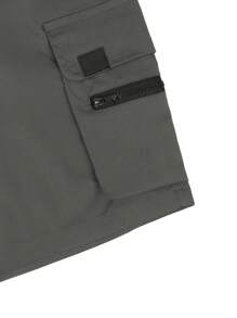 Manfinity Homme Pantalones cortos cargo de verano casuales para hombres con cintura con cordón, pantalones cortos cargo para hombres, de vuelta a la escuela
