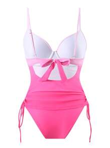 Swim Lushoire 2 件套成熟性感渐变长线钢圈比基尼上衣和 V 形下装