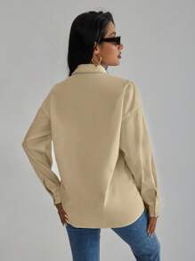 Aveloria Modichic Camicia a maniche lunghe da donna con decorazione di tipo diamante, elegante camicia casual da ufficio con bottoni per donne