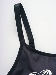 GARFIELD | SHEIN 大码舒适可爱卡通猫咪印花胸罩和内裤套装