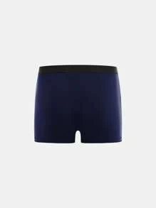 5 piezas Camisetas interiores de algodón negro, cómodas para niño y adolescente