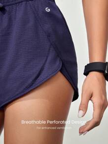 GLOWMODE Shorts de course avec sous-vêtement intégré, conçus pour la vitesse, respirants, à séchage rapide, avec dos en maille et poches, pour le jogging, l'entraînement et les activités gymniques