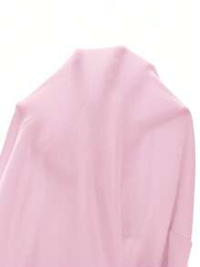 SHEIN PETITE Solid Slim Fit Spring Women Bodysuit Pink