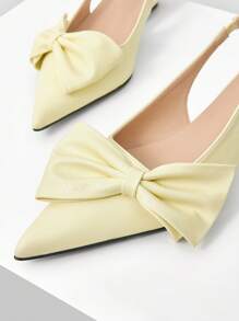 MOTF PREMIUM Décolleté con punta affusolata e decorazione a fiocco - Giallo - Visualizzare 6