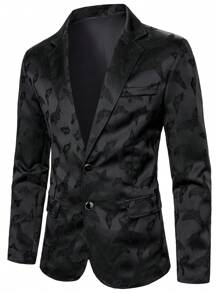 Manfinity AFTRDRK Men's Fashion Printed Suit Set , Men Dress Clothes , Prom Suits , Men Suit , Men Party Outfit