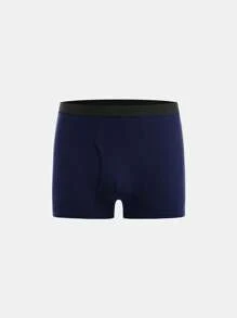 5 piezas Camisetas interiores de algodón negro, cómodas para niño y adolescente