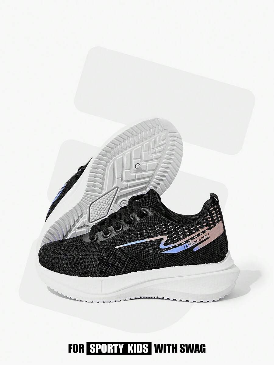 JNSQ 1 双时尚休闲日常舒适软底透气系带平底运动鞋，开学季