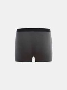 5 piezas Camisetas interiores de algodón negro, cómodas para niño y adolescente
