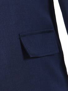 SHEIN 青少年男童绅士三件套：双排扣马甲+西装外套+西裤，生日派对、庆典、婚礼、洗礼、周年纪念等正式场合穿着