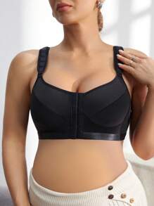 Moonlight&Mama Maternity Solid Color Nursing Comfort Bra - Black - View 4