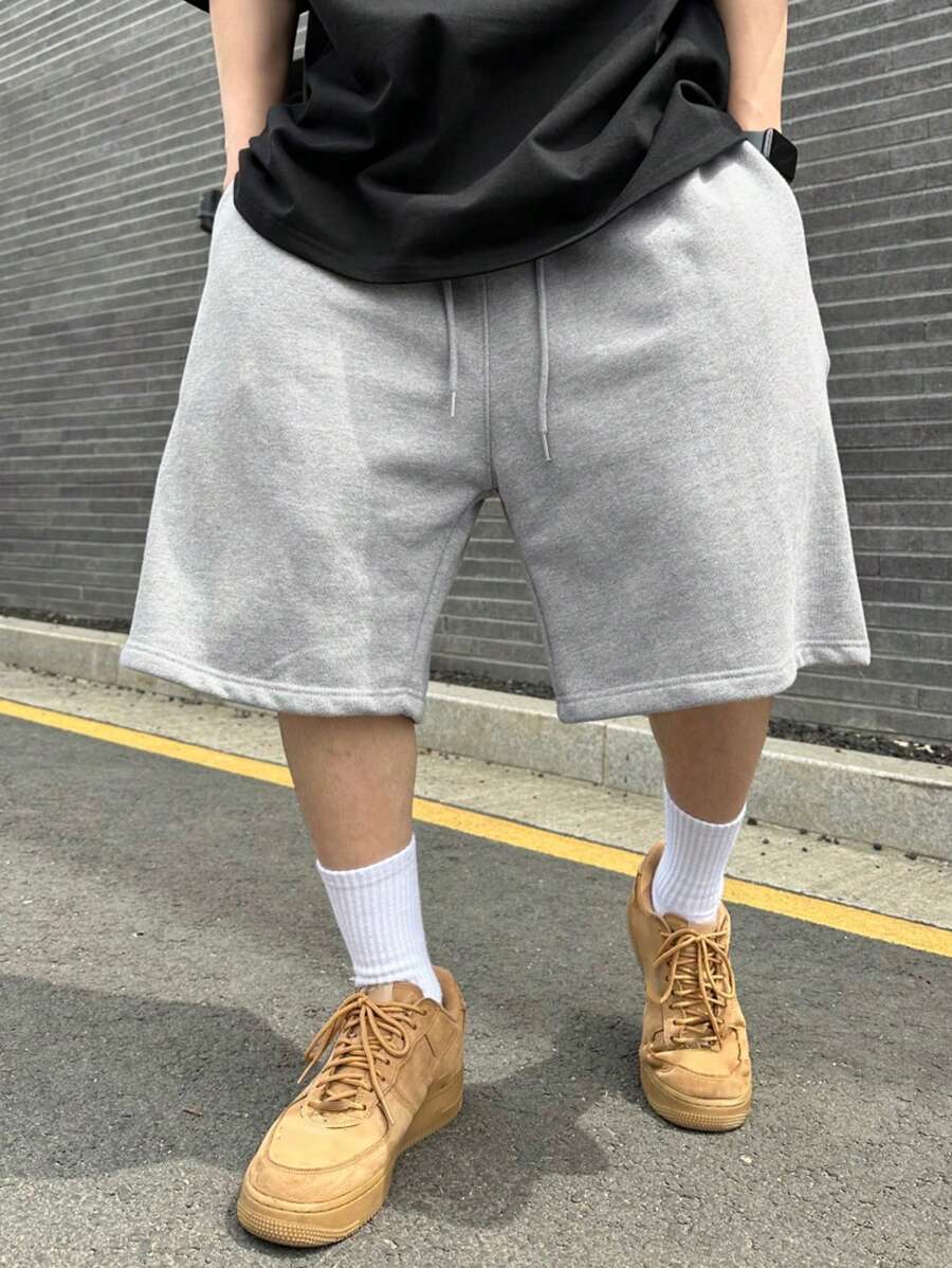 DAZY Pantalones cortos grises sueltos y casuales para hombre, de vuelta al colegio