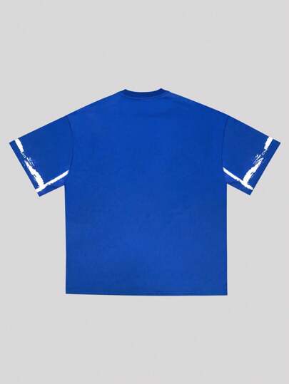 Prep Tee-shirt sport à manches courtes imprimé numérique casual pour hommes, été