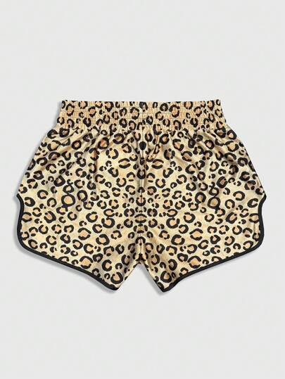 Street Life Men's Summer Fashion Leopard Print Letter Graphic Shorts