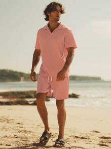 Manfinity VCAY 2pcs/Set Men's Slim Fit Casual Knit Polo Shirt Set - Orange - View 6