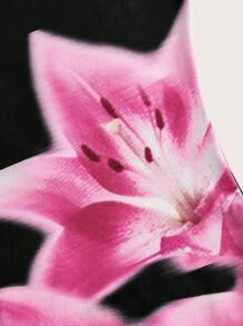 Sweetina Boho Vacation Floral Print Open Shoulder Backless Bodycon Mini Dress For Spring/Summer, Holiday Wear - Light Wash - View 3