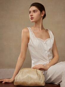 MOTF PREMIUM 编织褶饰手拿包