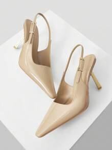 MOTF PREMIUM TACONES ESTILOSOS CON PUNTERA AFILADA Y TIRA TRASERA - Albaricoque - Ver 9