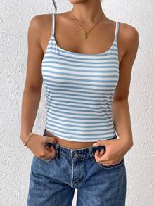 Damen Schlichte gestreifte Camisole-Weste, Sommer