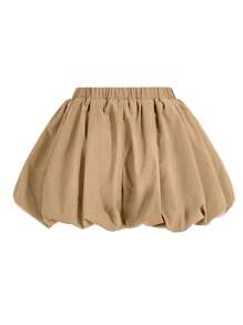 COSMINA Sweet Solid Color Floral Hem Shorts, Summer