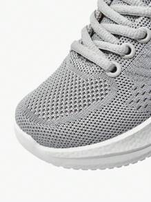 JNSQ 1 Pair All-Match Casual Comfortable Soft Bottom Breathable Lace-Up Flat Sport Shoes, All Season - Pink - View 6