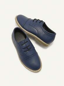 Cozy Pixies All-Match Versatile College Style English Oxford Casual Slip-On Flat Shoes For Baby Boys, Spring/Summer - Royal Blue - View 4