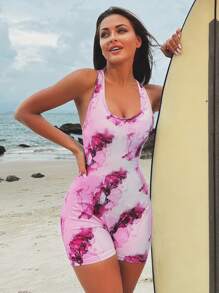 Swim SPRTY 1 件女士时尚夏季吊带连体泳衣