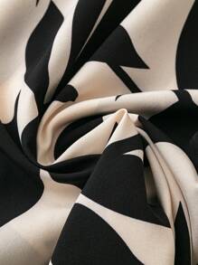 SHEIN Unity 大码女式夏季波浪条纹长袖休闲衬衫裙长款女装