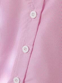 年轻女孩运动衫衬衫夹克，新款春秋时尚儿童服装，粉色衬衫儿童 T 恤 - 粉色 - 查看 7