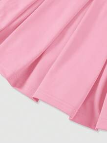 Girls & Teens Sports Wear Set, Zipper Sweater And Pleated Mini Skirt, Stretchy Fabric, Suitable For Sports & Casual, Spring & Autumn