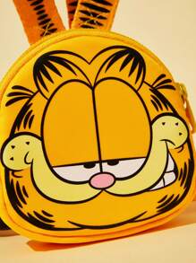 GARFIELD | SHEIN 可爱的卡通宠物背包，包括用于存放清洁用品的小背包，超大可调节尺寸，不含皮带 - 橘色 - 查看 5