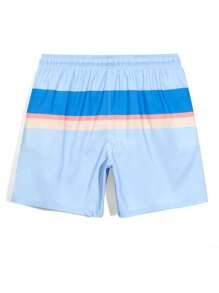 Surfspeed Men's Casual Simple Style Beach Shorts, Suitable For Summer - Baby Blue - View 2