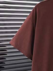 2pcs Set Teen Boy Casual Urban Style Round Neck T-Shirt With Shorts, Knitted, Spring/Summer,Holiday,Summer,Travel