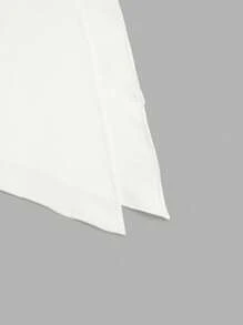 SHEIN LUNE Áo cánh hở vai xếp ly không đối xứng thời trang dự tiệc cỡ lớn cho nữ - trắng - Xem 8