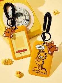 GARFIELD X SHEIN Süßer Cartoon Kartenhalter, kann an Taschen oder anderen gewünschten Orten aufgehängt werden, hält 2 Karten