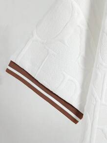 2pcs Casual Outfit For Teenage Boys: Textured Letter Fabric Patchwork Two-Tone Drawstring Suit