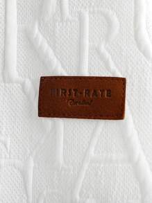 2pcs Casual Outfit For Teenage Boys: Textured Letter Fabric Patchwork Two-Tone Drawstring Suit