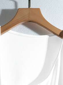 SHEIN Clasi Elegantes, lässiges Tanktop mit Schleifendekor in Übergröße - Weiss - Übersicht 5