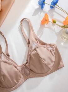 SHEIN 3pcs Pack Plus Size Comfortable Underwire Thin-Cushioned Bra, Lift