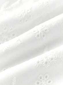 SHEIN Kleine Mädchenkleid mit schwarzweißem Jacquard-Muster und großer Schleife, für Party, Anlässe, Hochzeit - Schwarz und Weiss - Übersicht 6