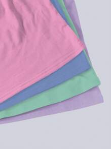 4pcs Tween Girls Regular Style Camisole Underwear Set - Multicolor - View 5