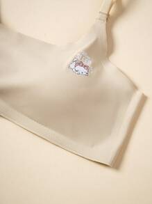 SHEIN 5pcs Set Teen Girls' Comfort Cartoon Pattern Adjustable Strap Bralette, Wireless