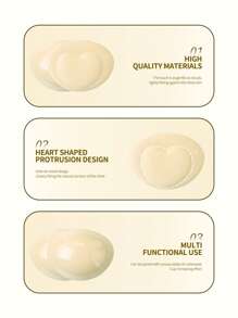 2pcs 3cm Thick Silicone Abalone Shaped Bra Inserts, Invisible Push-Up Pad For Bikini - Apricot - View 6