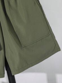 SHEIN 青少年男孩条纹短袖圆领 T 恤和短裤休闲装 - 黑色 - 查看 8