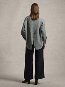 Briarwyn Women's Solid Color Long Sleeve Shirt, Minimalist And Fashionable, Suitable For Summer Business Casual Woman - Grey - View 4