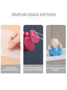 3/6Sheets Clear Museum Gel Poster Sticky Tack Removable Glue Dots Double Sided Sticky Dots No Trace Adhesive Dots Sticky Putty Glue Dots For Crafts Balloons Festival Party Decorations,0.39" - Multicolor - View 3