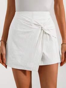 Wildy 女士休闲扭纹设计音乐节迷你短裙短裤