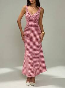 SHEIN PETITE Vestido midi casual para mujer, minimalista y de moda para uso diario, vestidos de verano y ropa de primavera