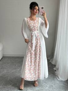 Calvaya Elegant Fitted Dress With Unique Design