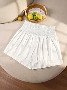 SHEIN LUNE Shorts de verano con cordón para la cintura para mujer talla grande
